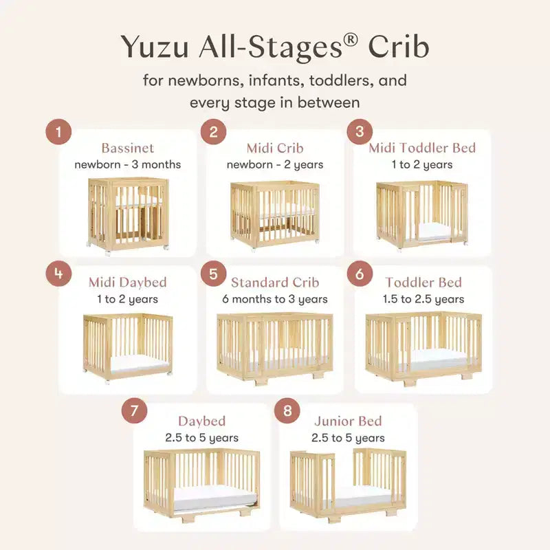 Babyletto Yuzu 8-in-1 Convertible Crib with All-Stages Conversion Kits