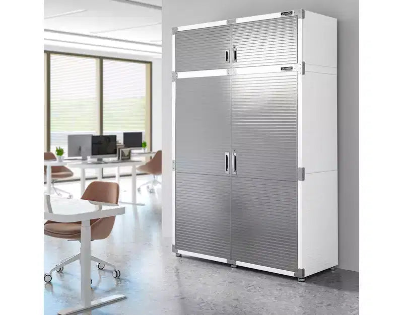 Seville Classics UltraHD 2-Piece Extra-Wide Storage Cabinet Set, 60 x 24