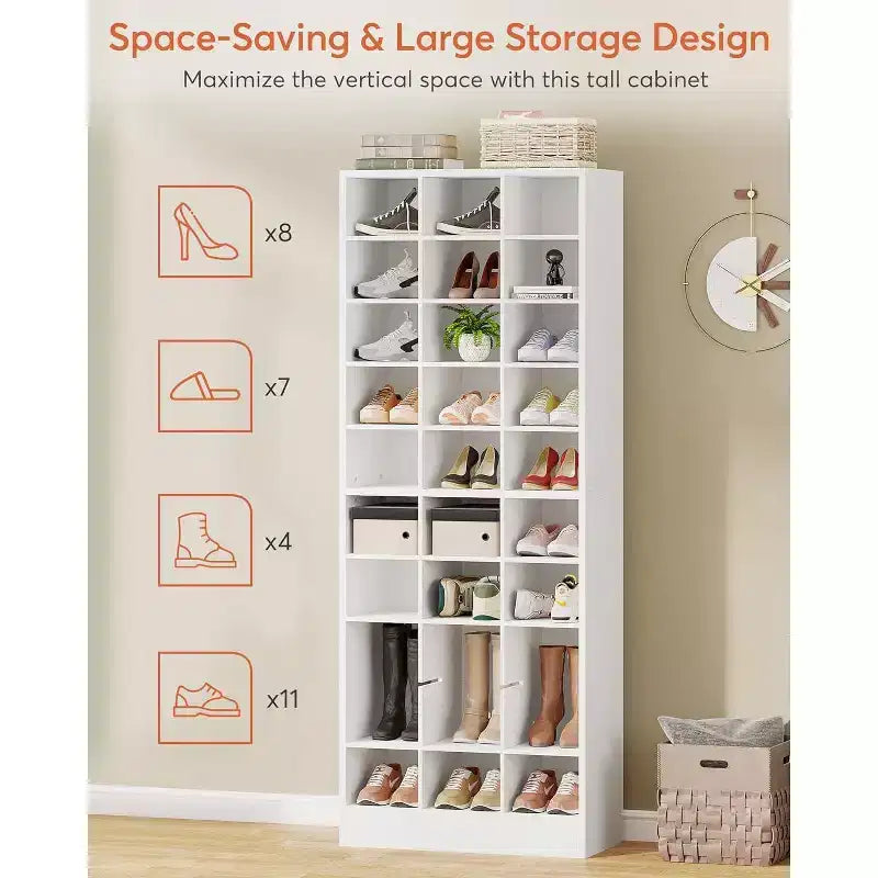 Tribesigns 10-Tier Shoe Storage Cabinet with 30 Cubbies