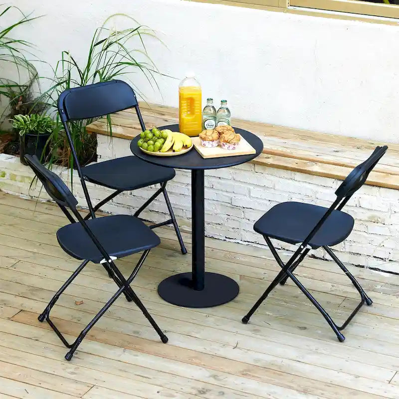 10 Pack Plastic Folding Chair 350lb. Capacity for Events Office Wedding Party Picnic Kitchen Dining