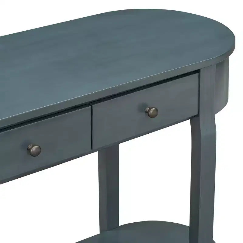 Whisen Rustic Console Table Entryway Table Side Table with Fluted Drawer Front