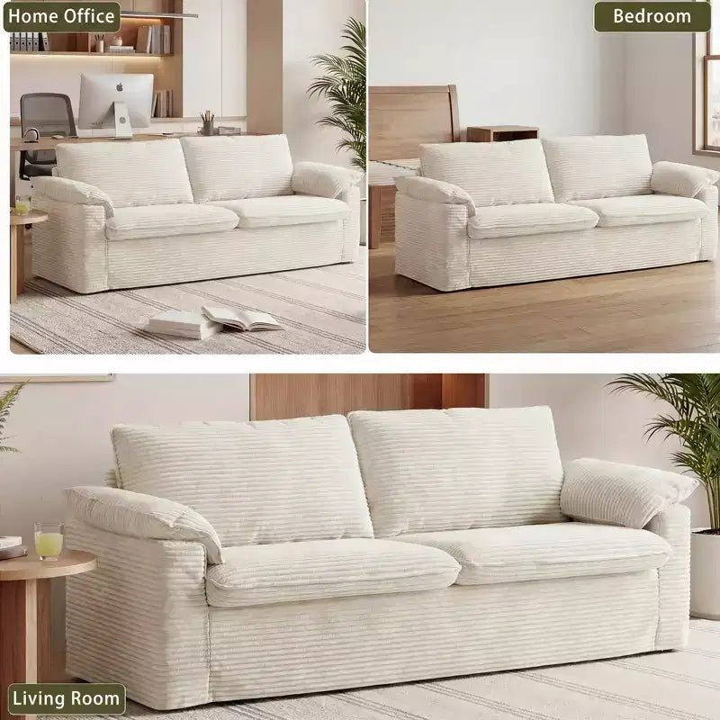 Canapé Dyonery 86 Cloud, assise profonde et accoudoirs larges, cadre robuste, design ergonomique respirant