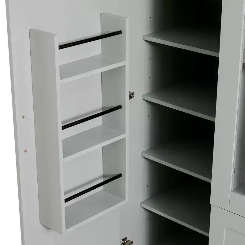 Whisen 71''H Freestanding Kitchen Storage Pantry, Large Dining Storage Cabinet Cupboard Sideboards With 6 Doors, Adjustable Shelves