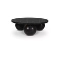 Round Marble Coffee Table with Sphere Legs, Multicolor, Seats 4鈥?