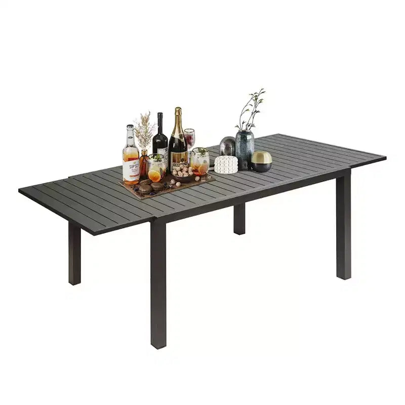 Okak Dining Table Aluminum Patio Extendable Dining Room Table Kitchen Table for Dining Room