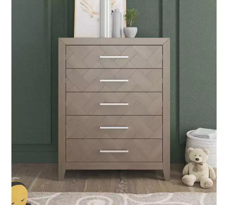 Child Craft Kieran Crib, Double Dresser and Chest Nursery Set, 3-Piece, Includes 4-in-1 Convertible Crib, Dresser and Chest