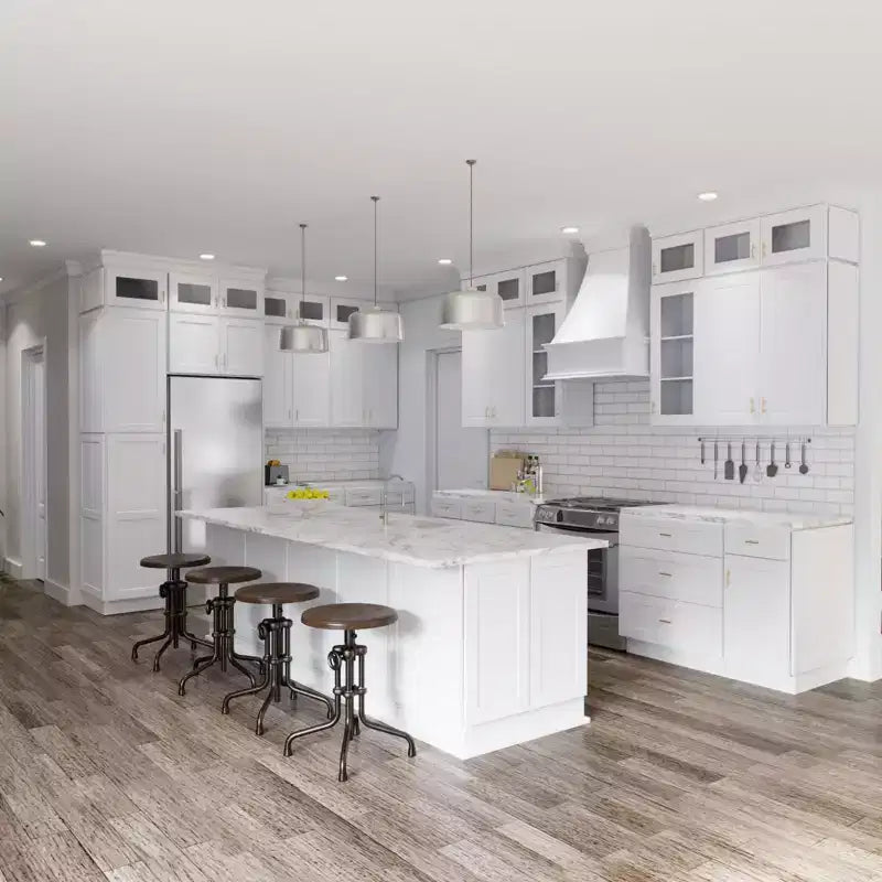 HOMLUX Easy-DIY Shaker White Ready to Assemble Wall Blind Kitchen Cabinet