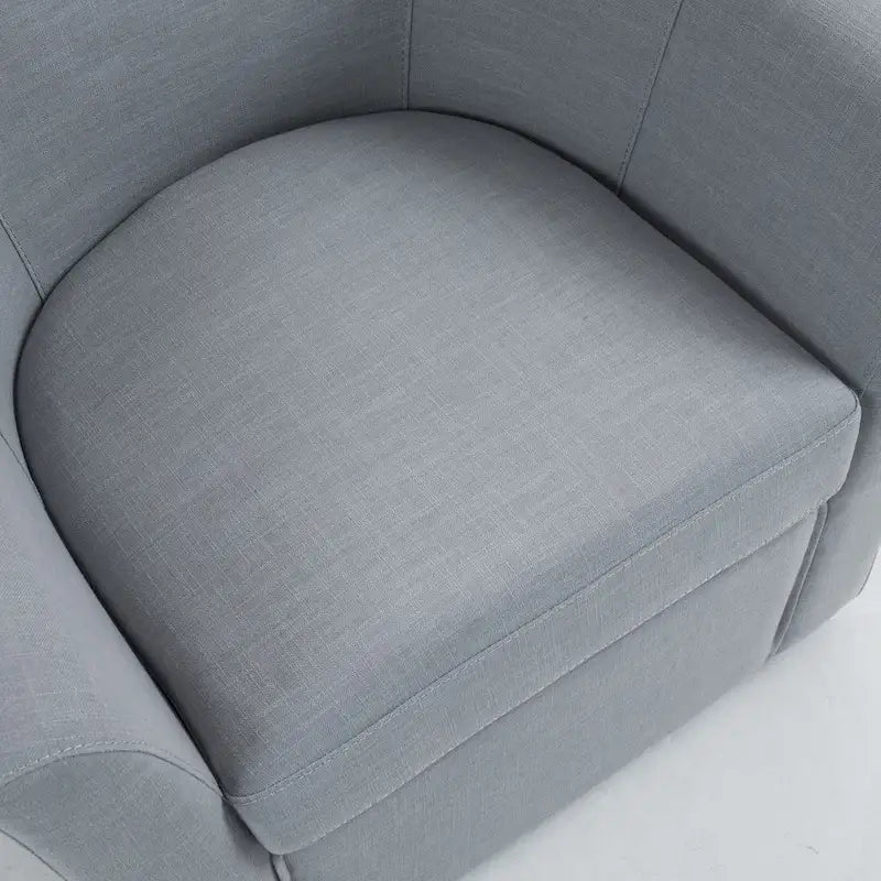 Set of 2 Modern Upholstered Swivel Barrel Chair Living Room Accent Chair