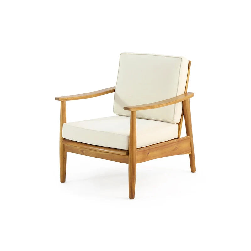 Willowbrook Outdoor Acacia Wood 4 Seater Chat Set by Christopher Knight Home