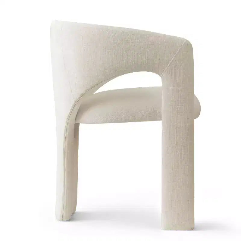 Small Dining Table Set for 2, Beige Upholstered Chairs, Round Pedestal Dining Table, Compact Modern Kitchen Furniture-Panipeachy
