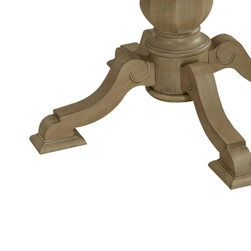 Magnolia Manor Round Pedestal Dining Table with Expandable Leaves - 2 Finishes