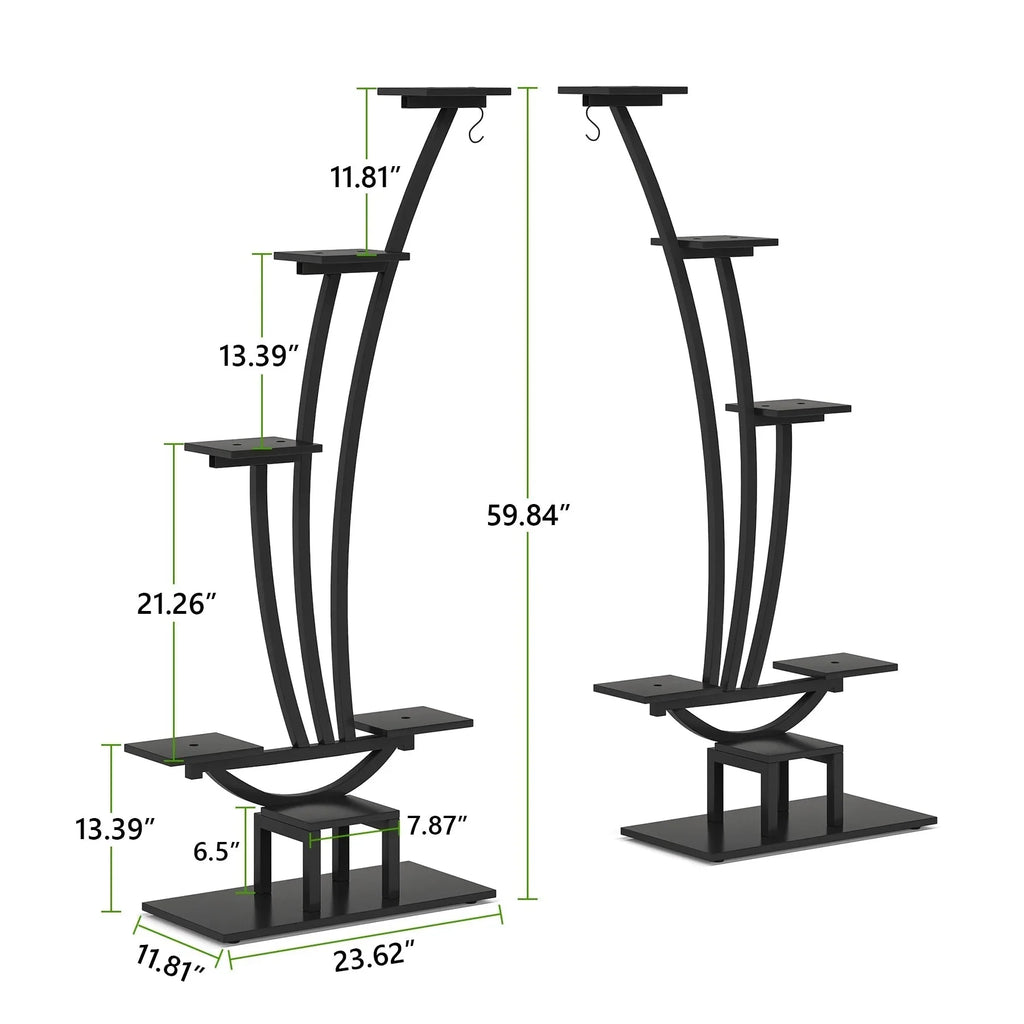 Indoor Plant Stand, 6-Tier Flower Rack for Home Garden- Set of 2