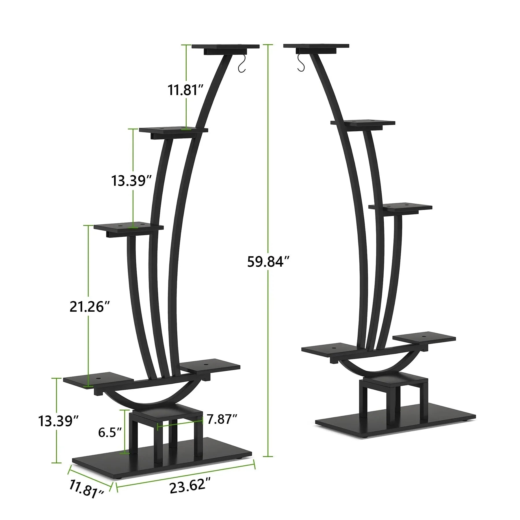 Indoor Plant Stand, 6-Tier Flower Rack for Home Garden- Set of 2