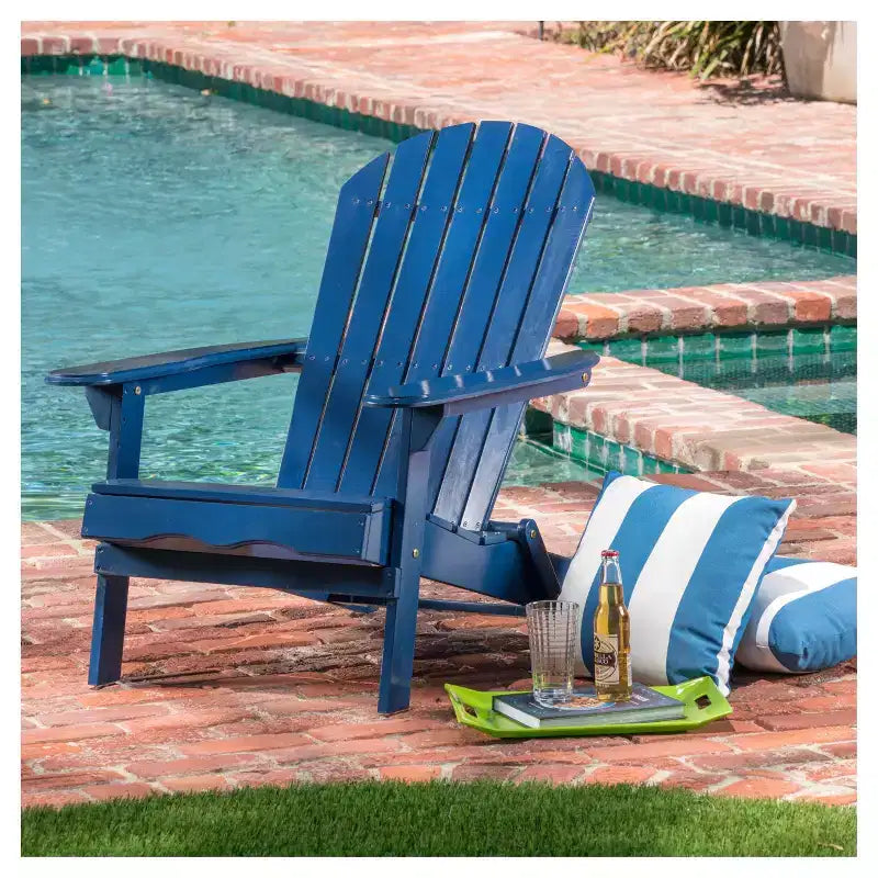 Hanlee Folding Wood Adirondack Chair - Christopher Knight Home