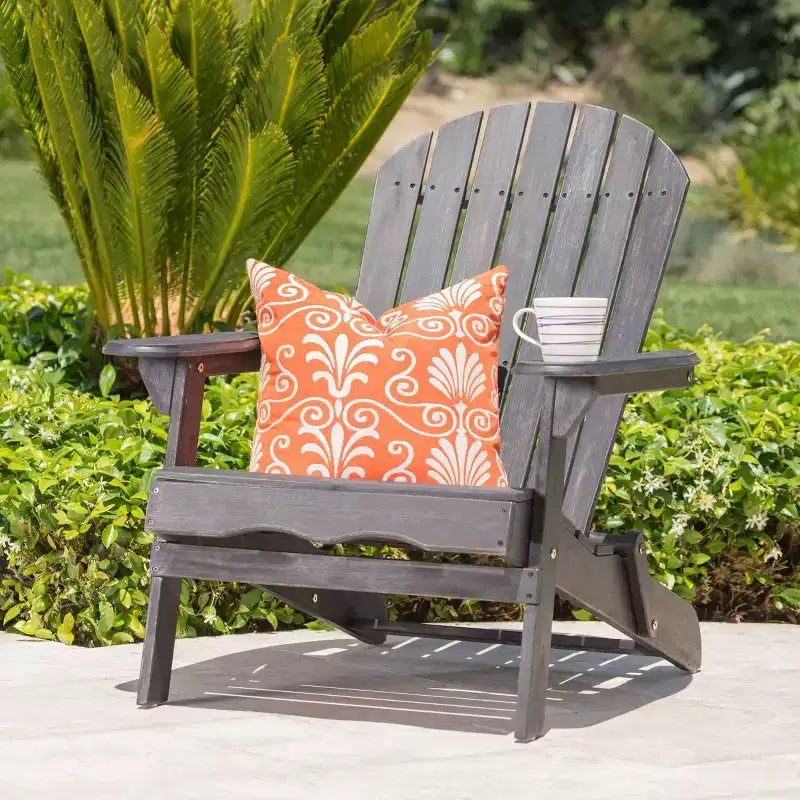 Hanlee Folding Wood Adirondack Chair - Christopher Knight Home