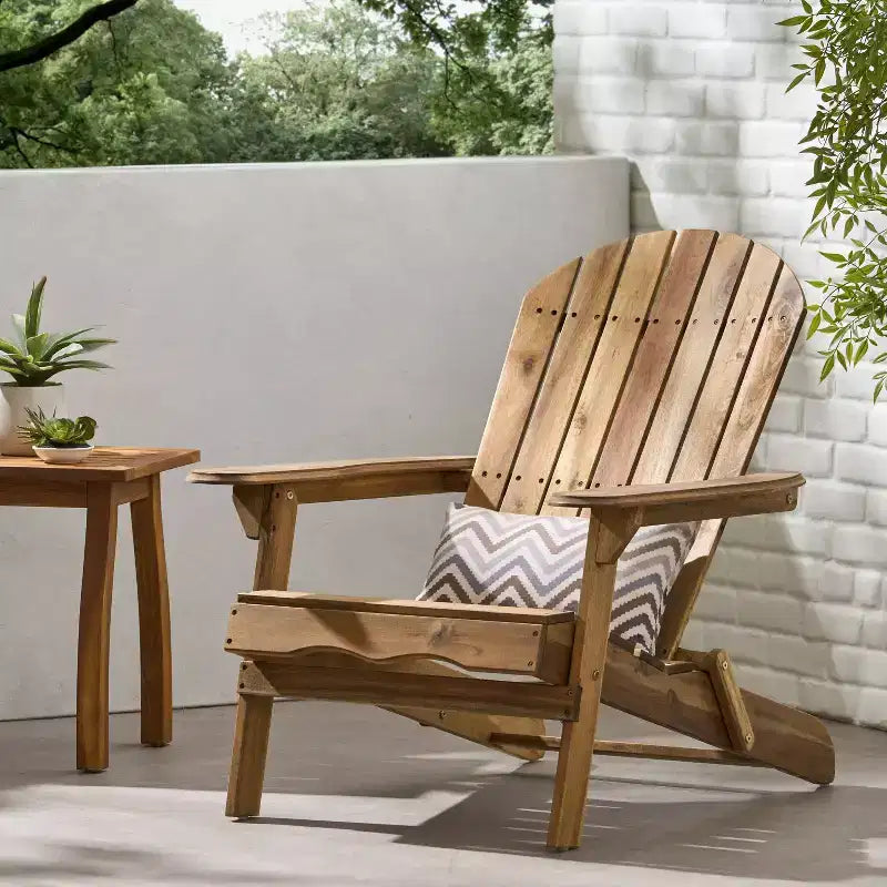 Hanlee Folding Wood Adirondack Chair - Christopher Knight Home