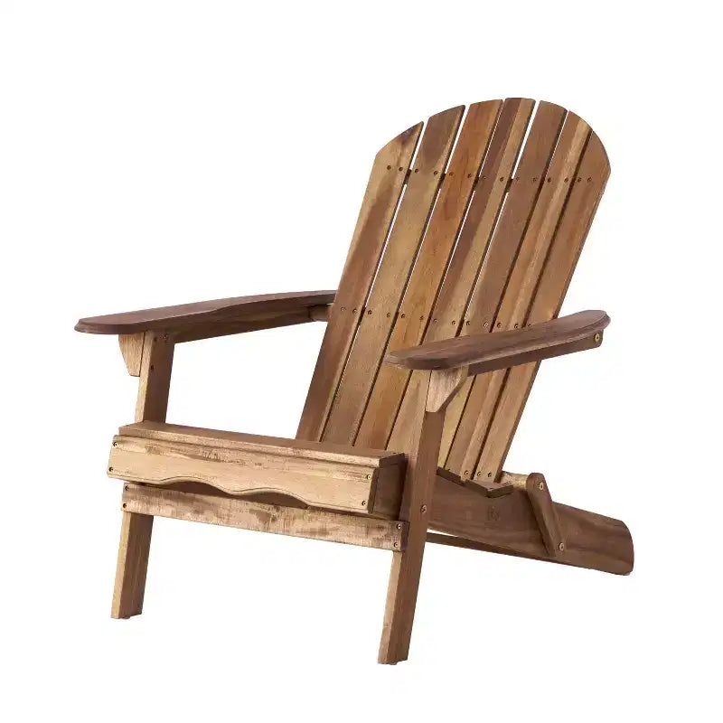 Hanlee Set of 2 Folding Wood Adirondack Chair - Christopher Knight Home