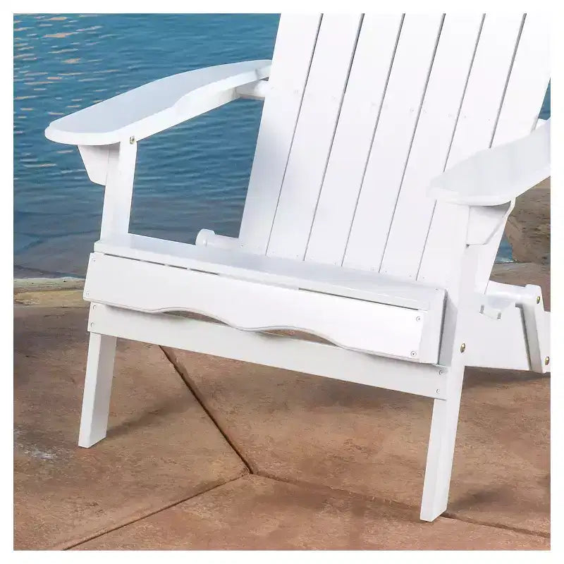 Hanlee Set of 2 Folding Wood Adirondack Chair - Christopher Knight Home