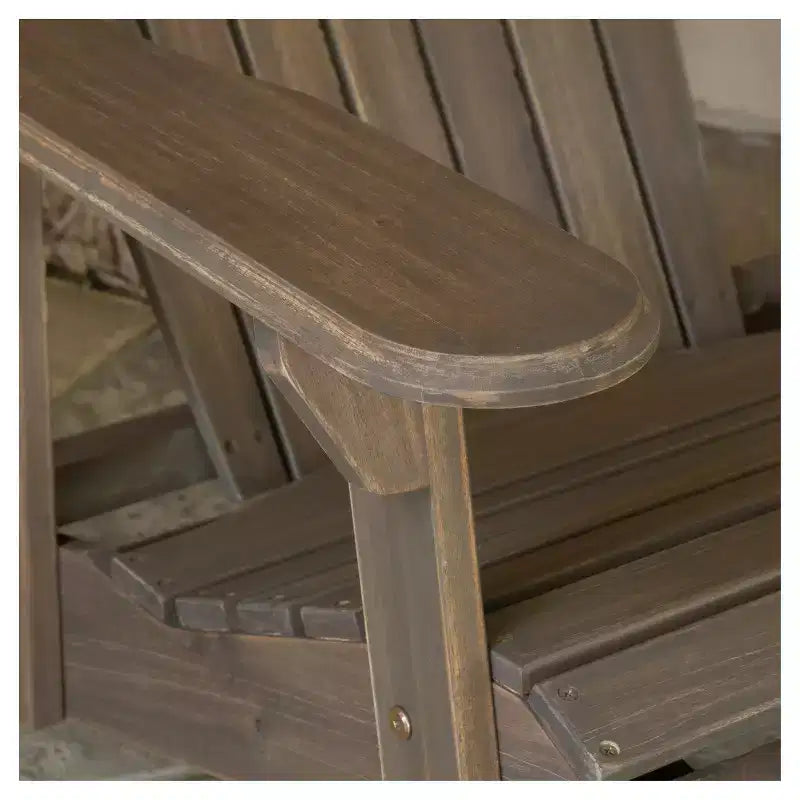 Hanlee Set of 2 Folding Wood Adirondack Chair - Christopher Knight Home