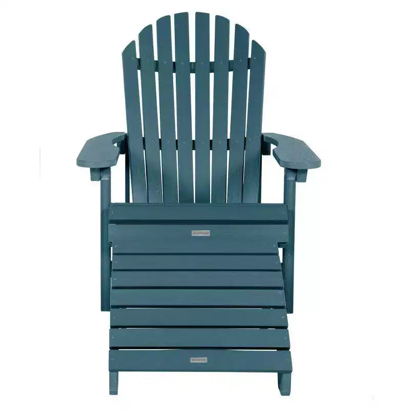 Hamilton Folding & Reclining Adirondack Chair with Folding Adirondack Ottoman - Highwood