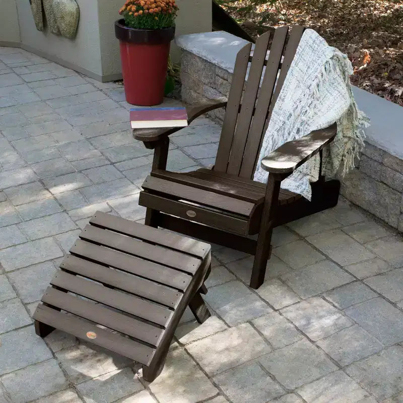 Hamilton Folding & Reclining Adirondack Chair with Folding Adirondack Ottoman - Highwood