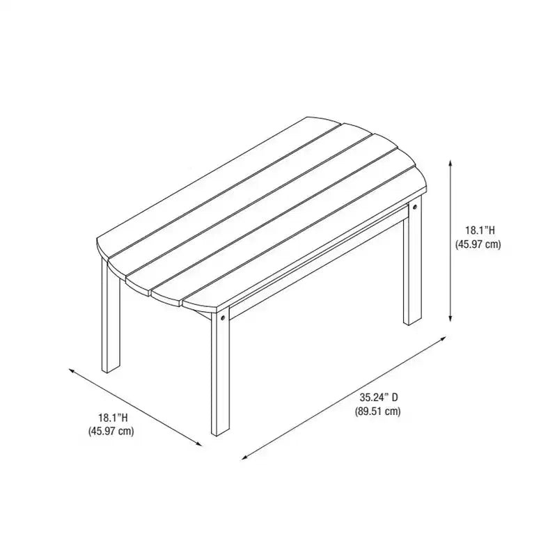 Adirondack Oval Coffee Table - Linon