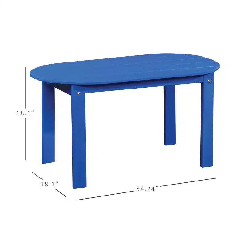 Adirondack Oval Coffee Table - Linon