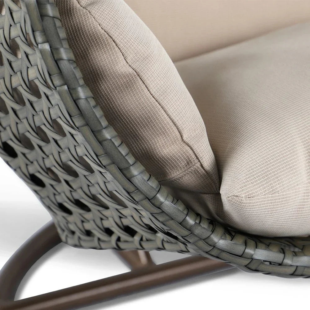 LeisureMod 2 Person Hanging Egg Chair with Stand - Outdoor/Indoor Rattan Wicker Patio Swing Hammock Lounger with Cushions