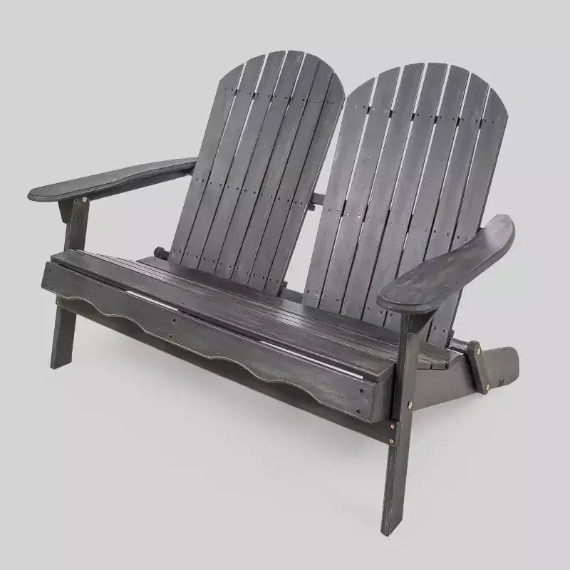 Malibu Acacia Wood Patio Adirondack Loveseat - Christopher Knight Home
