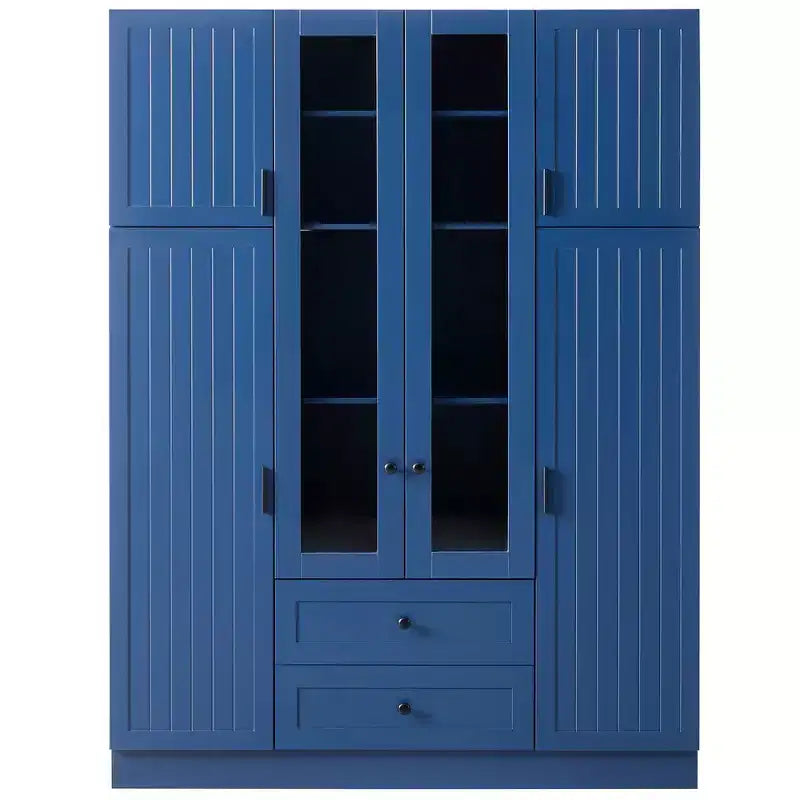Whisen 71''H Freestanding Kitchen Storage Pantry, Large Dining Storage Cabinet Cupboard Sideboards With 6 Doors, Adjustable Shelves
