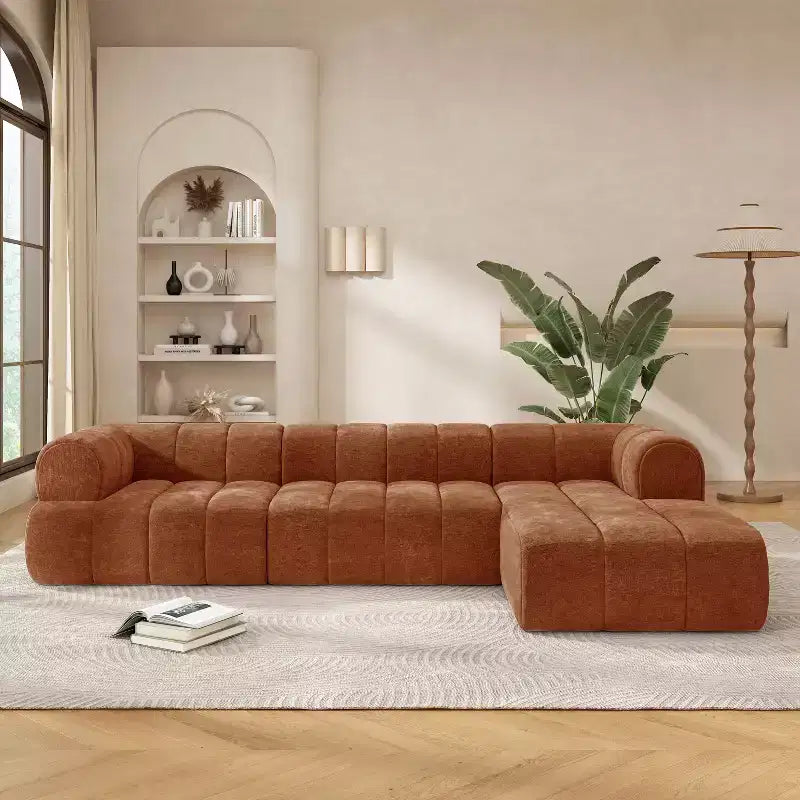 Canapé d'angle moderne Christopher Knight Home Keri 122 en mousse haute densité avec dossier bas