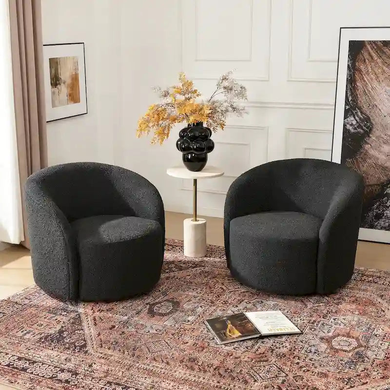 Fauteuil pivotant rembourré KINWELL de 86 cm de large (lot de 2)