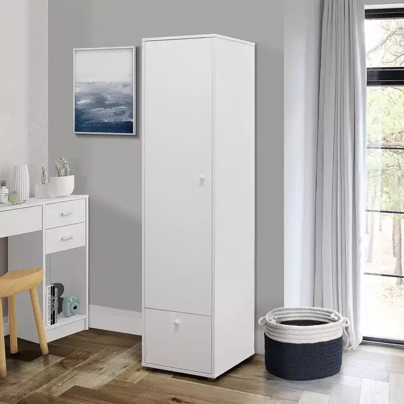 Kings Brand Furniture Corry Wardrobe Storage Closet, White