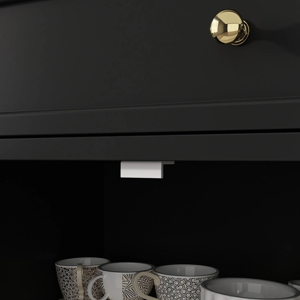 Buffet bahut 150 cm blanc laqué moderne contemporain du milieu du siècle