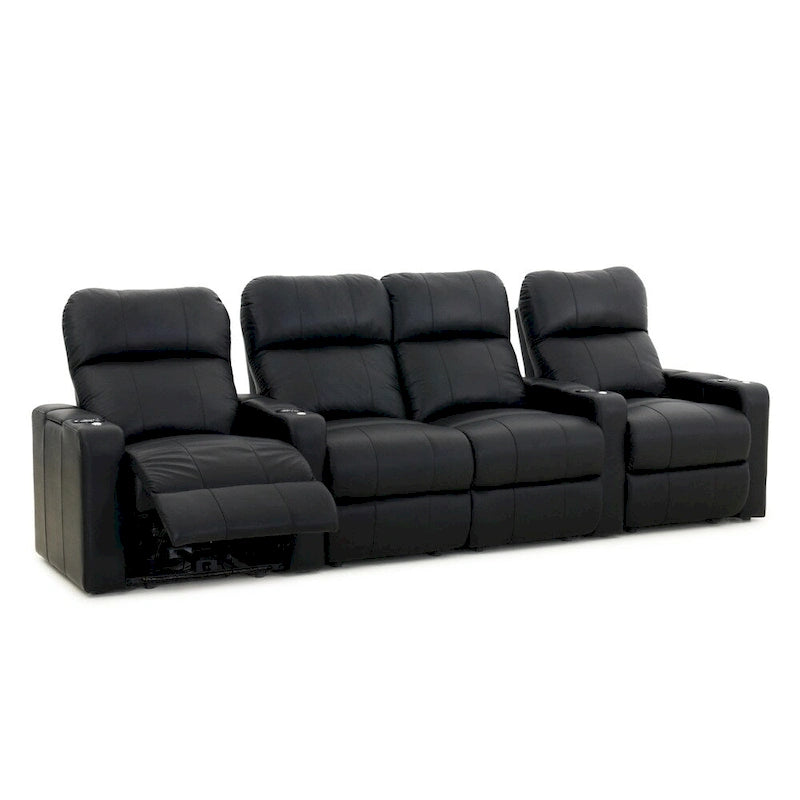 Octane Turbo XL700 Power Leather Home Theater Seating Set (Row of 4)