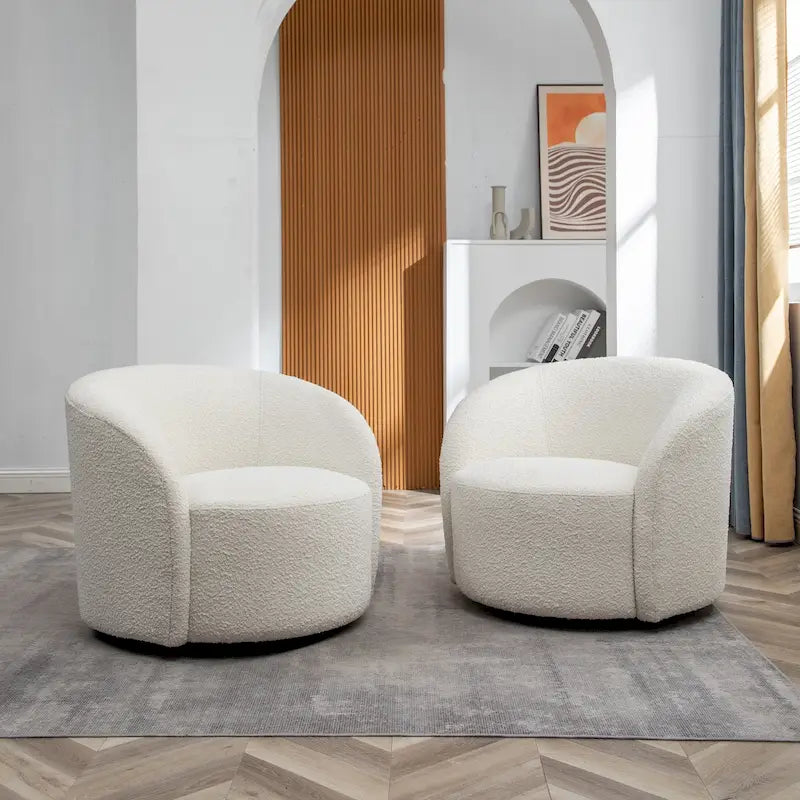 Fauteuil pivotant rembourré KINWELL de 86 cm de large (lot de 2)