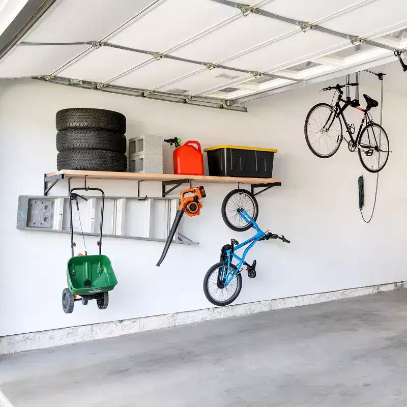 StoreYourBoard 2' x 8' DIY Wall Shelf Brackets | Heavy Duty Garage Wall Shelf