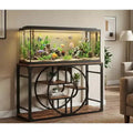 55-75 Gallon Metal Aquarium Stand, Heavy-Duty Fish Tank Stand with Storage Cabinet, Multi-Tier Fish Tank Stand with Thickened Legs, Suitable