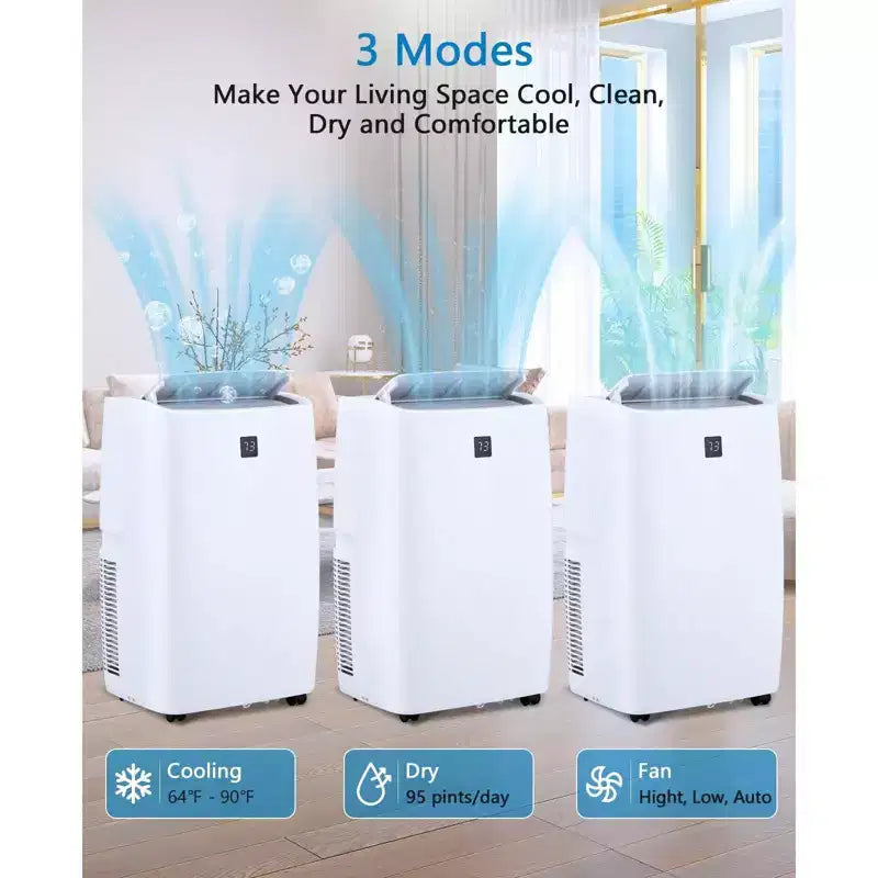 14000 BTU Portable Air Conditioner Unit, Air Conditioner with Remote Control, Cool, Fan and Dry Function, Sleep Mode/24Hrs Timer, Cools 700 Sq.ft