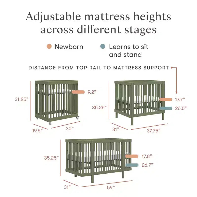 Babyletto Pogo 8-in-1 Convertible Crib with All-Stages Conversion Kits