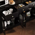 55 Inch Storage Cabinet Dining Narrow Buffet Sideboard Cabinet with 3 Drawers and 4 Doors for Kitchen, Dining Room, Living Room