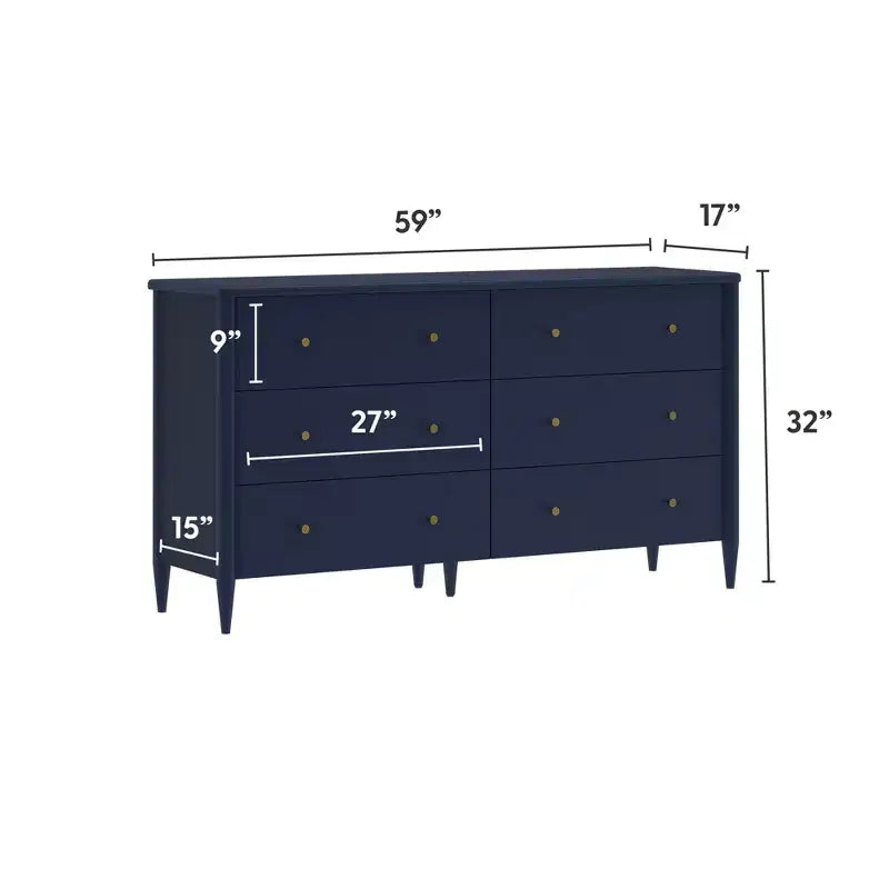 Harbor 6 Drawer Dresser