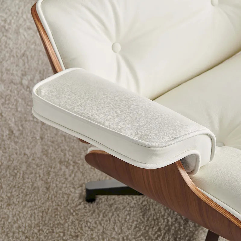 Mid Century Modern Leather Lounge Chair Armchair Recliner