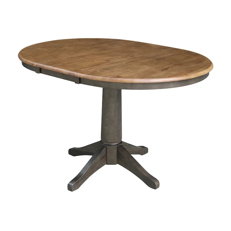 36 Round Extension Dining Table With 4 Madrid Chairs