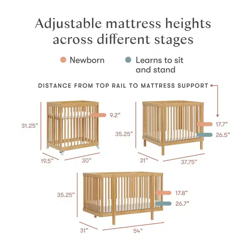 Babyletto Pogo 8-in-1 Convertible Crib with All-Stages Conversion Kits