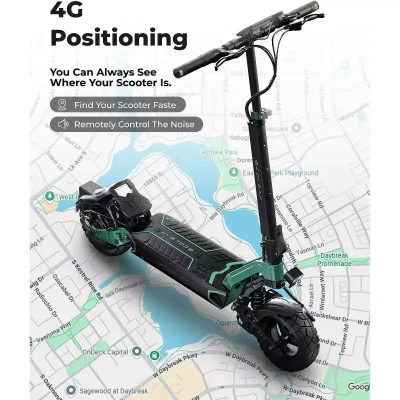 ECOLEAP L7 Electric Scooter for Adults, 1500W Peak Motor, 28MPH, 50Mile Range, Dual Suspension, Front & Rear Disc Brakes, UL