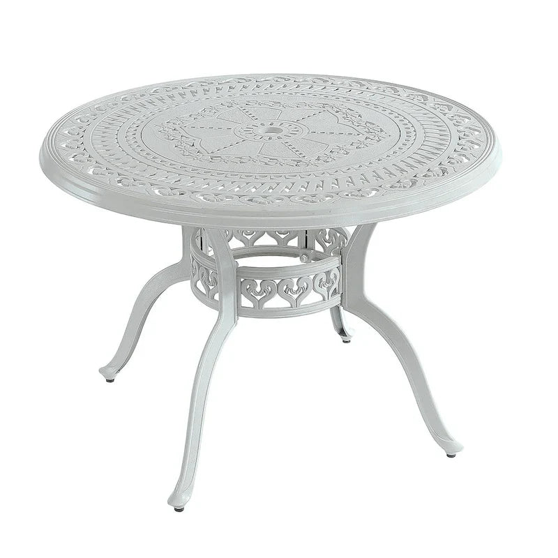 5-Piece Cast Aluminum Patio Dining Set with 4 Swivel Chair