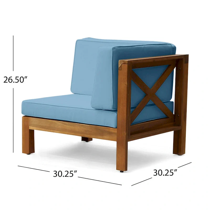 Brava Outdoor Acacia Wood 6-piece Chat Set by Christopher Knight Home