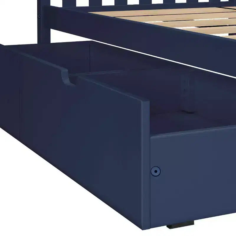 Solid Wood Twin over Twin Bunk Bed for Kids with Underbed Storage Drawers
