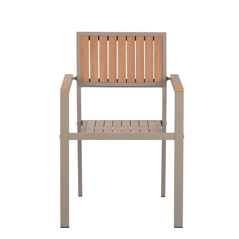 7-Piece Outdoor Extendable Dining Set with Extendable Table and 6 Armrest Chair